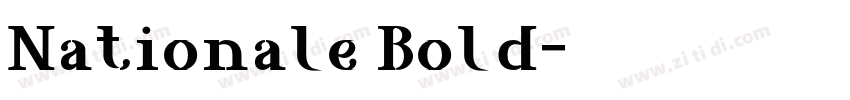 Nationale Bold字体转换